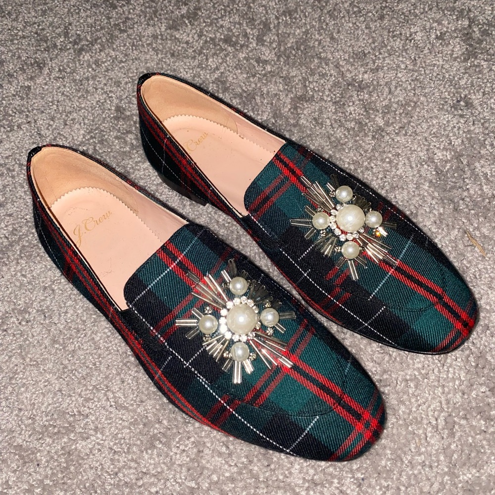 J.crew plaid Janie loafers Size 7